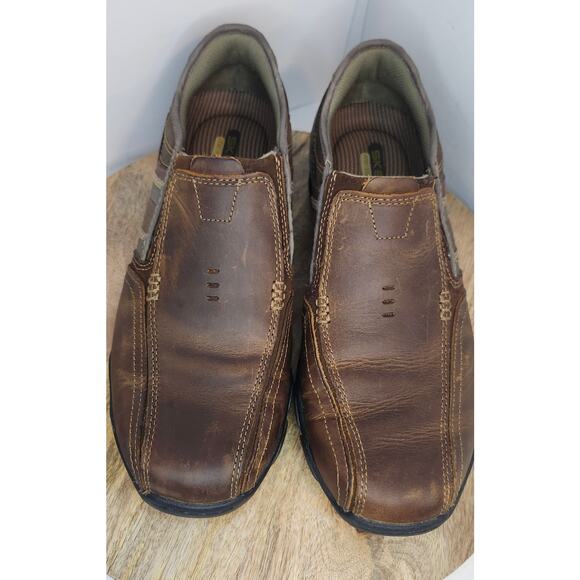 Men's Leather Loafer Brown Skecher's 11.5 - Picture 6 of 8